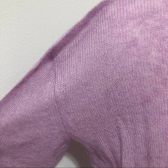 new Halogen Lilac Sweater size S Fringe Hem Eyelet Light weight - Picture 6 of 9